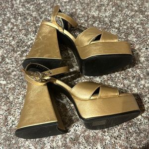 ASOS Gold Platform Heels